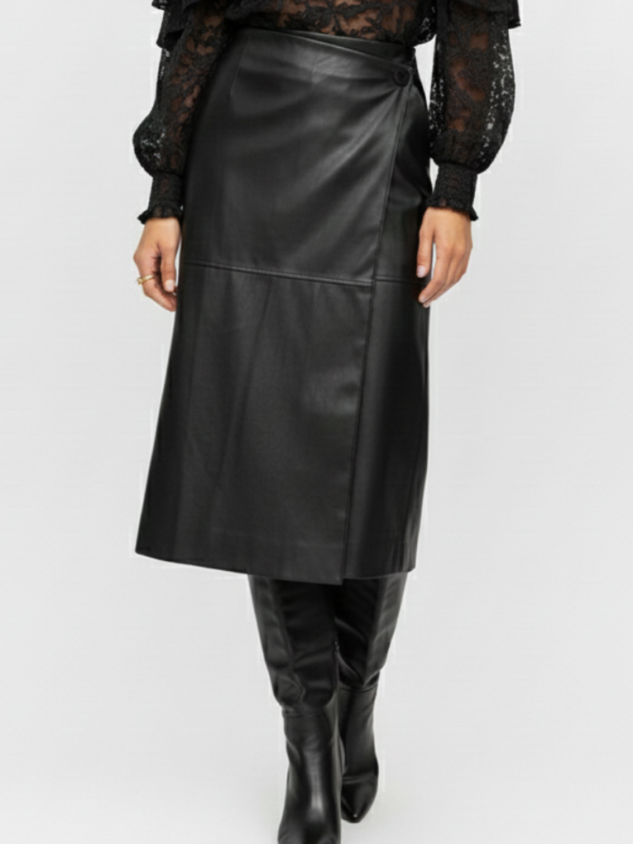 FALDA VINIPIEL CRUZADA