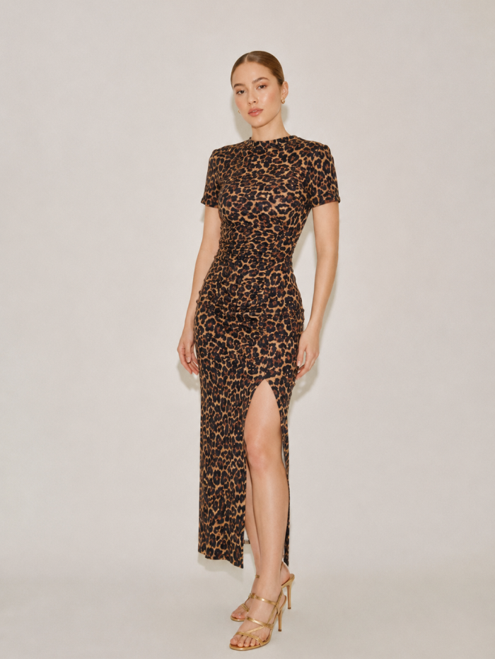 VESTIDO MIDI LEOPARDO