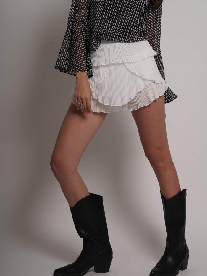 FALDA SHORT CORTA PLISADA