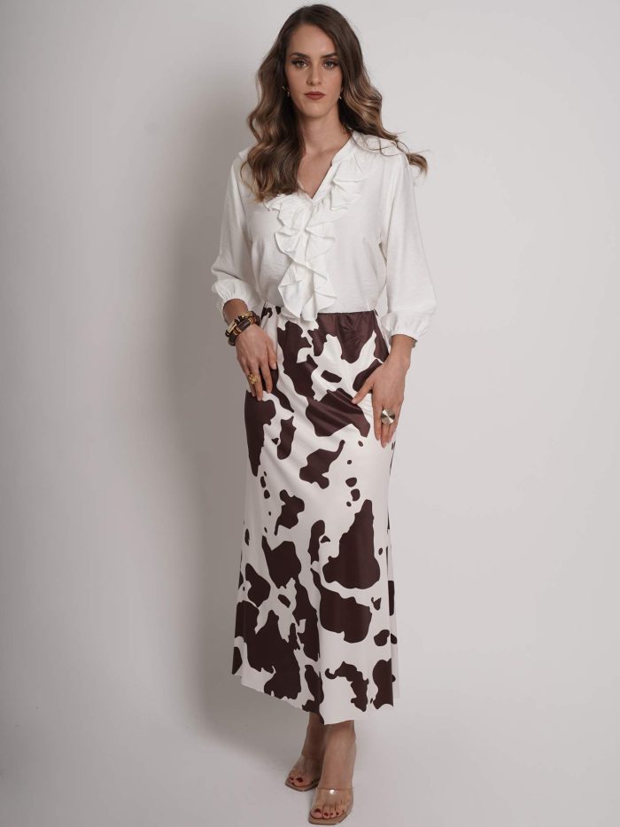 FALDA STRECH ESTAMPADO COW