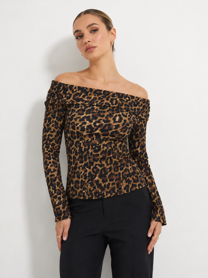 BLUSA STRAPLESS LEOPARDO
