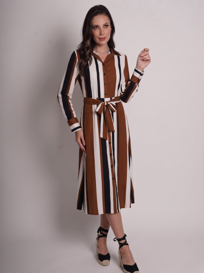 VESTIDO CAMISERO CORTE MIDI