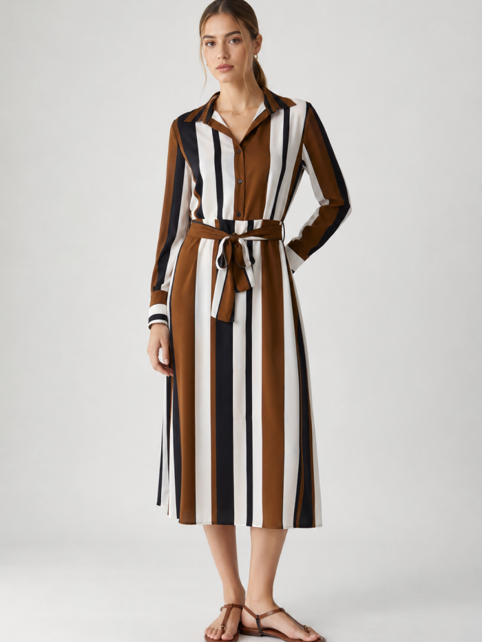 VESTIDO CAMISERO CORTE MIDI